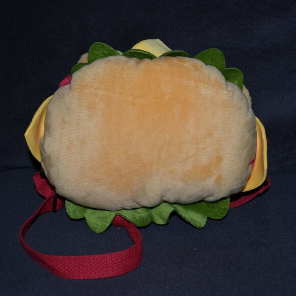 Cheeseburger Kitty Cross Body Plush Bag - Picture 5 of 7